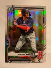 2021 Bowman Draft Refractor FREDDY VALDEZ 1st Non-Auto Chrome RED SOX #BDC-96
