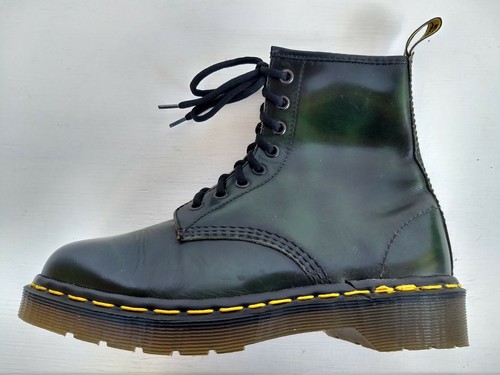 DOC Dr Martens Green \u0026 Black Rub-Off misura 5UK MADE IN ENGLAND VINTAGE  RARE | eBay