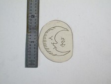 vtg 1960s 1970s Tattoo acetate stencil Moon Face signed v2 SKY1