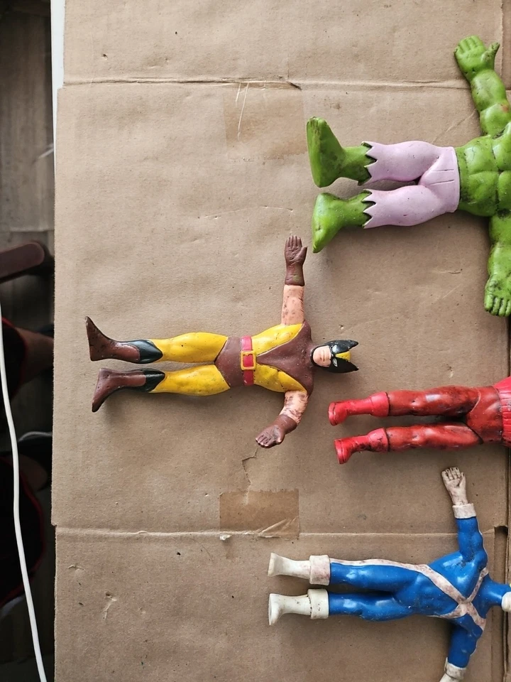 (4) Figura Flexible Vintage Marvel Super-Héroes Just Toys 1989 Trl8#165 Foto 4 de 4