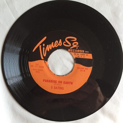 5 Satins / Pharotones   Paradise On Earth / Monkey Business 7'', 45 RPM, Reissue