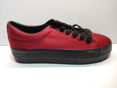 red platform sneakers