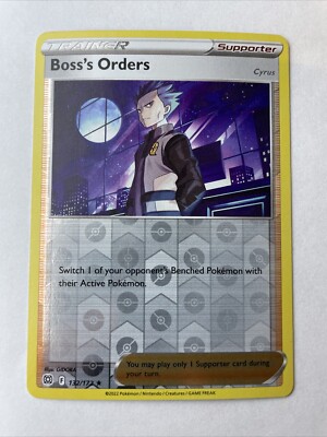 Boss's Orders Cyrus 132/172 Brilliant Stars Reverse Holo Rare Pokemon Card TCG