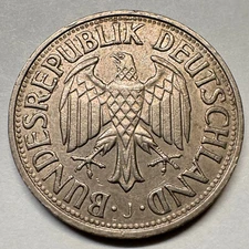 1973 Germany 1 Mark - J - Beautiful Coin - #A-036