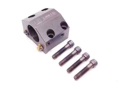HAAS 2'' I.D. LATHE TURRET TOOL HOLDER BLOCK 45mm X 80mm BOLT PATTERN COOLANT
