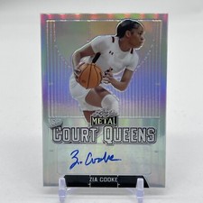 2021-22 Leaf Metal Autographs Silver Court Queens Zia Cooke Rookie Auto CQ-ZC1