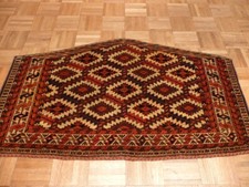 2 X 3 Hand Knotted Fine Antique Yamout Oriental Rug G1431