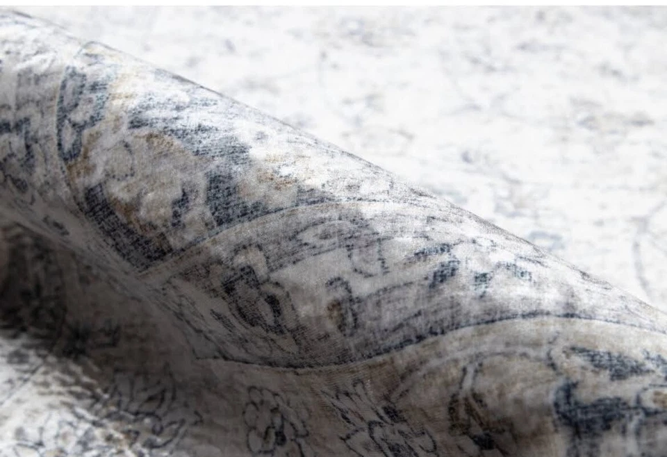 Alfombra Momeni Karachi 5x8 con acabado floral/gris medallón, alfombra Talia Foto 4 de 4