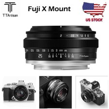 US TTArtisan 25mm F2 APS-C Full Frame Manual Focus Portrait Lens Fr Fuji X Mount