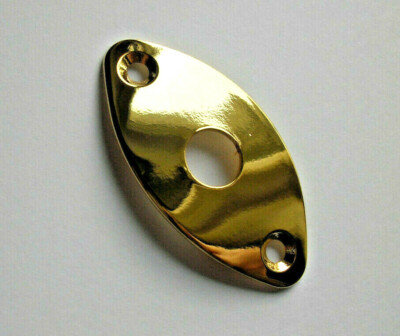 göldo Buchsenblech Jack-Plate oval, gebogen gold