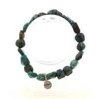 Mineralien Und Edelsteine. Perlenarmband Aus Chrysokoll Aus Den Usa. Hergestellt