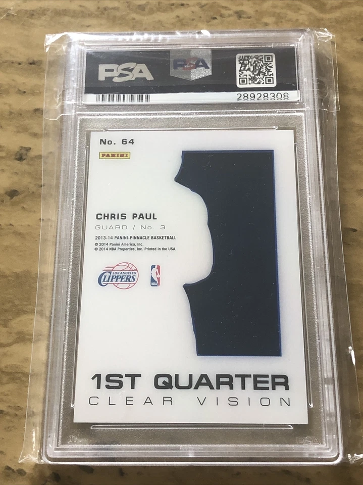 🔥Chris Paul 2013-14 Pinnacle Clear Vision 1st Quarter Insert Card PSA 10🔥 - Image 2 of 2