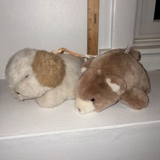 Vintage Lot Of 2 Gund Retired Stuffed animals 1980s Era Plush