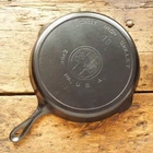 Antique GRISWOLD Cast Iron SKILLET Frying Pan # 10 LARGE SLANT LOGO - Ironspoon