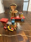 Vintage FISHER PRICE 1950's Toy Lot Leo the Drummer Pull Toy - Puffy The Train