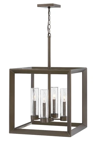 Hinkley Lighting 29304 Bronze Rhodes 4-Light 18-1/4"W Outdoor Chandelier - Picture 1 of 8