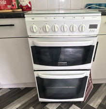 Cannon Oakley Freestanding Electric Cooker White Double Oven Grill Display