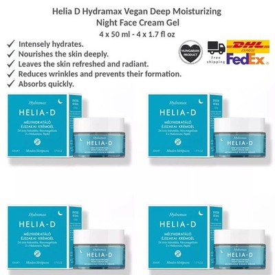 Helia-D Hydramax Vegane Tiefenwirksame Feuchtigkeits-Nachtcreme Gel 4x50ml
