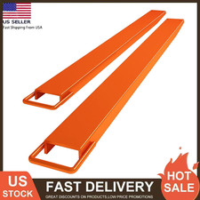 96" Fork Extensions, 4.5'' Width Pallet Fork, 1 Pair Heavy Duty Steel, Orange