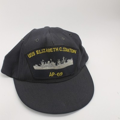 USS Elizabeth C Stanton AP 69 made USA blue snapback Northstar