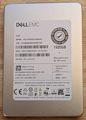 DELL SK Hynix SE4011 1.92TB SATA 6Gb/s 2.5'' SSD Dell EMC | Tested Working