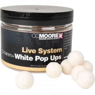 CCMoore White Pop Ups Live System - 13/14 mm - 35St.