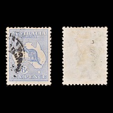8766: Australia SG9 6d Ultramarine 1913 Sc#8 Mi11IIX Used C£20
