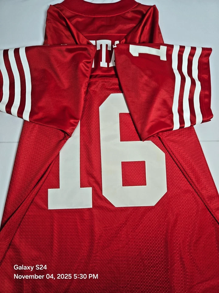 Camiseta deportiva vintage Reebok Gridiron NFL San Francisco 49ers Joe Montana #16 talla XL. Foto 4 de 4
