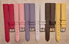 Genuine Leather Watch Band Ladies Womens 14mm - NEW - Choose Color - USA SELLER