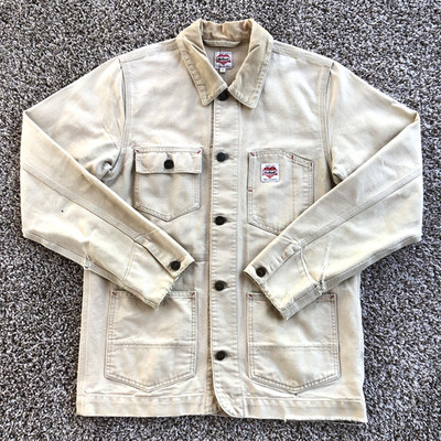 Carhartt WIP Work In Progress Heritage State Coat Mens Medium Beige Chore Jacket