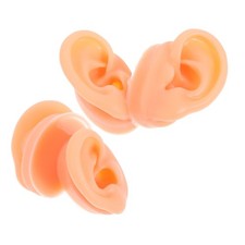 2 Pair Silicone Body Parts Ear Mold for Jewelry Earrings Display Model