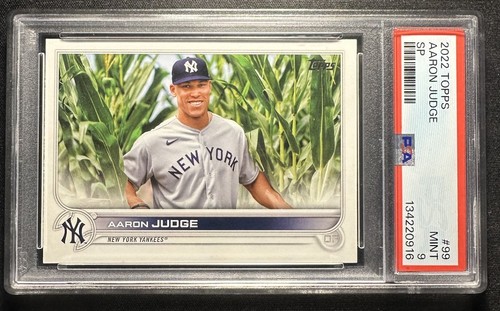 2022 Topps #99 Aaron Judge Field of Dreams SP Photo Image Variation PSA 9 NYY