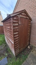 Apex Wooden Garden Shed 6ft x 4ft Single Door Windowless. Used