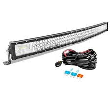 Willpower 42 inch 540W Curved Triple Row 7D Led Light Bar Flood Spot Driving ...