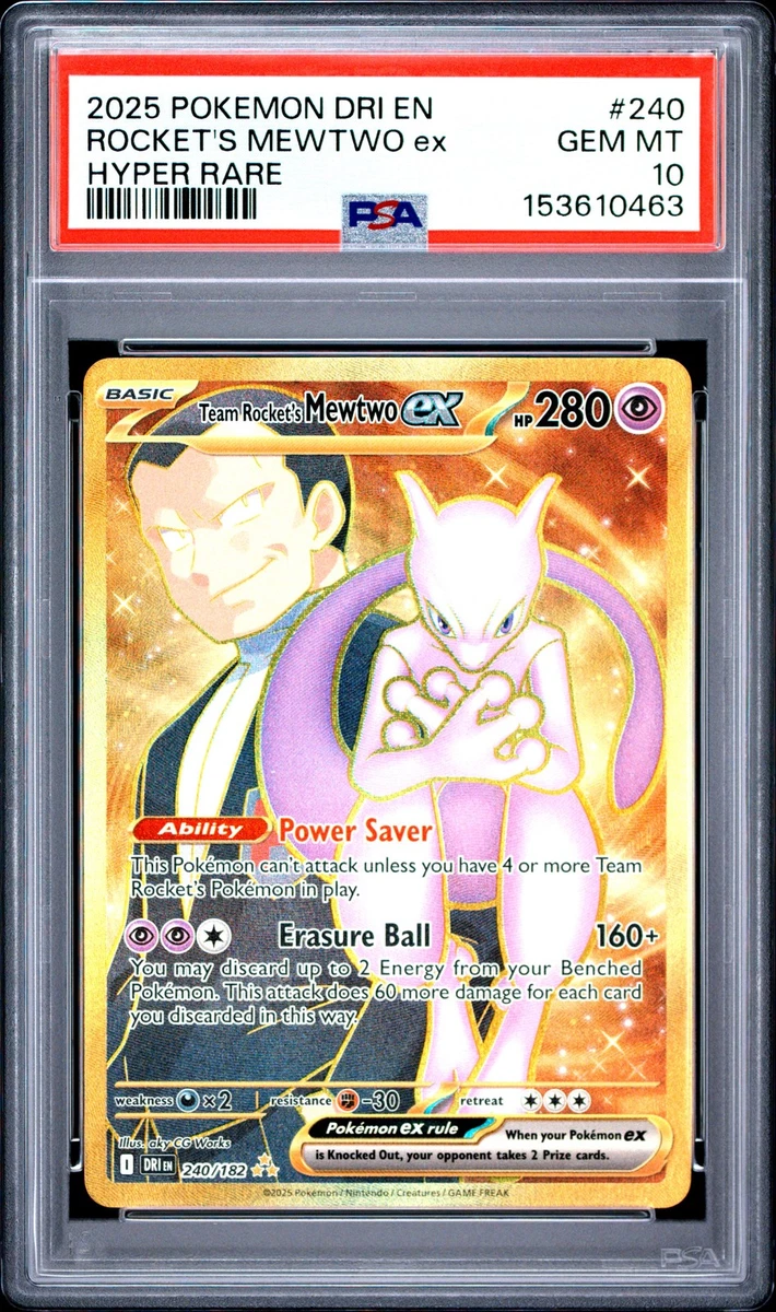 Mewtwo Pokémon TCG Grade 10 Rare Individual Collectible Card Game