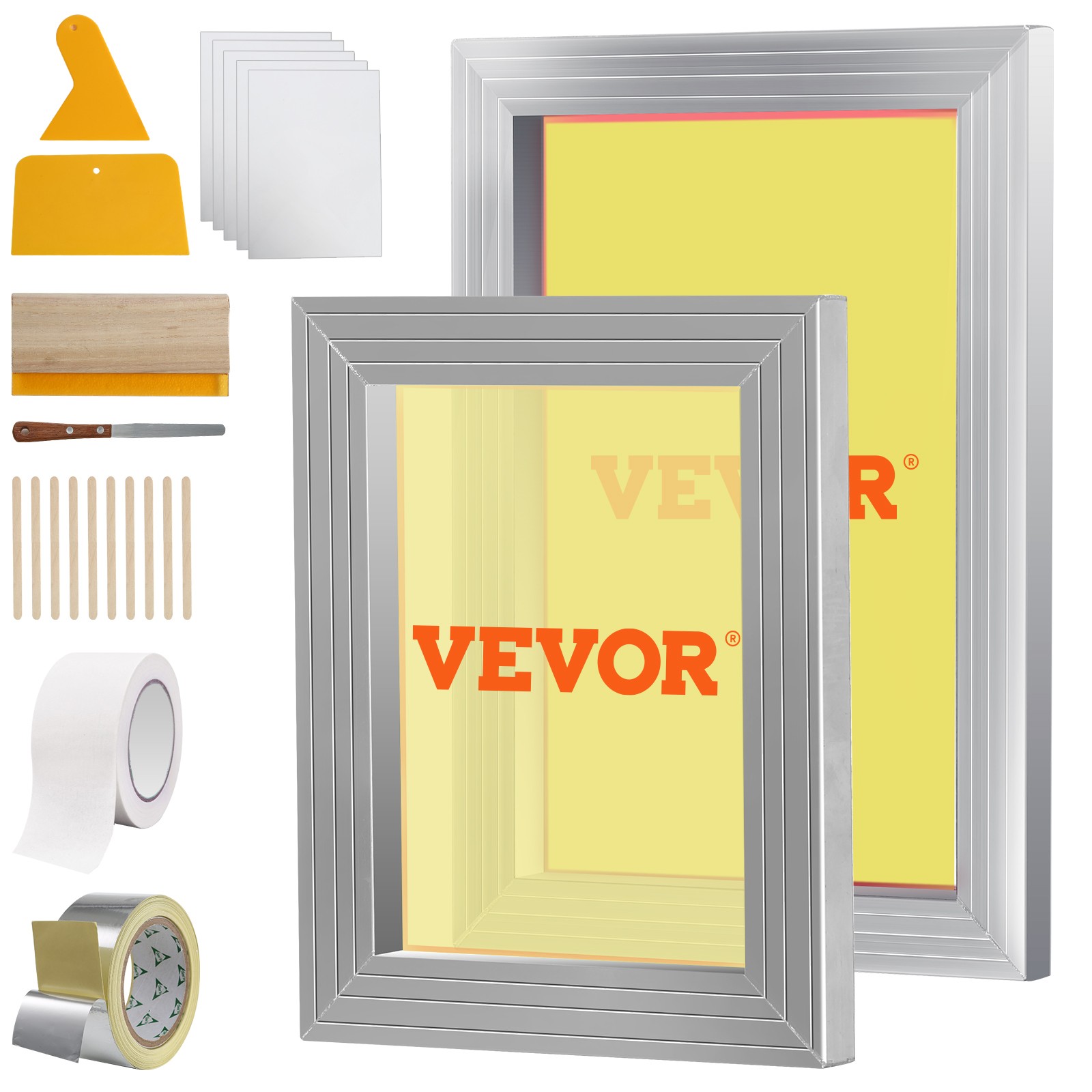 Kit de serigrafía VEVOR avec 2 cadres 110 mesh pour impression textile