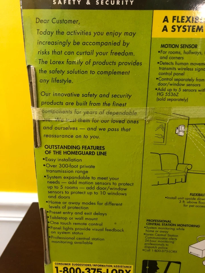 Sistema de segurança sem fio lacrado antigo Lorex HomeGuard Safety HG-5530Z - Imagem 4 de 4