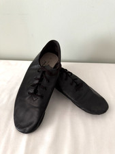 American Ballet Theater Spotlights Jazz Shoes Black LEATHER Lace up Women's Sz 7