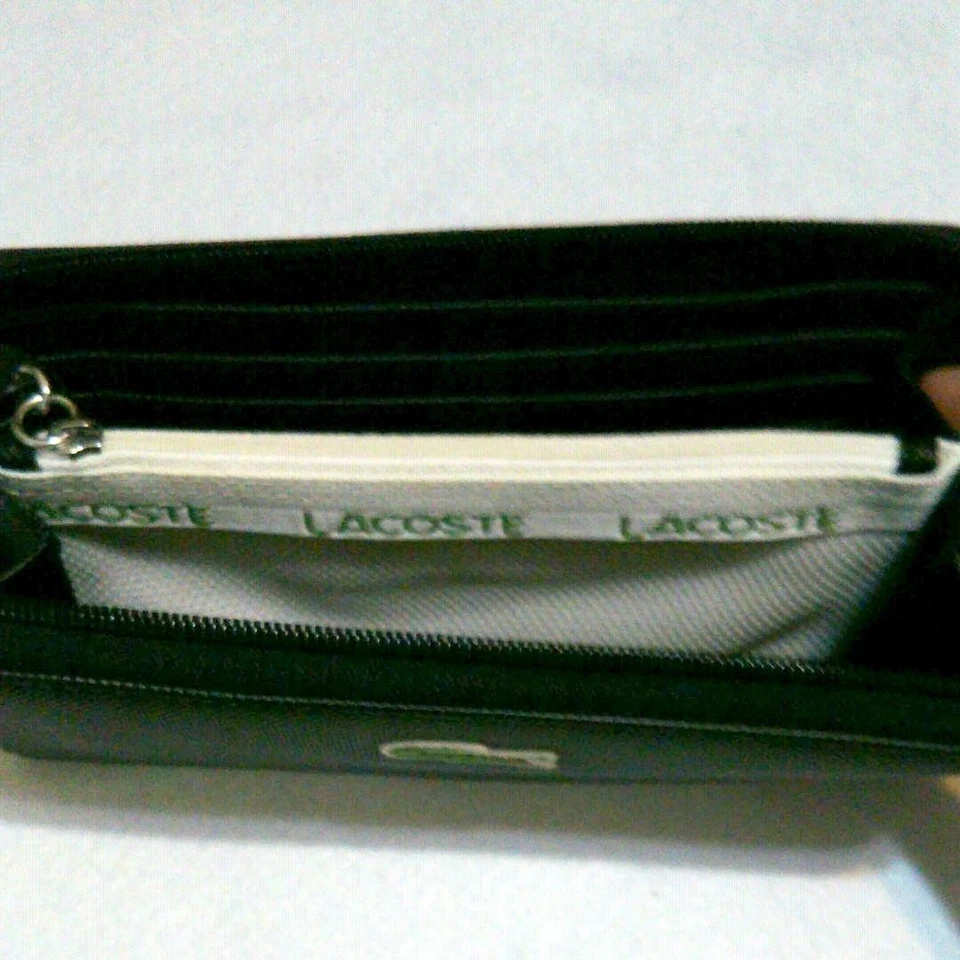 Женские аксессуары LACOSTE длинный бумажник черный ограниченный выпуск VHTF популярный продукт - Изображение 4 из 4