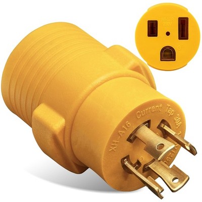 MECMO NEMA L14-30P to 6-50R Generator to Welder Adapter Plug, 30 Amp to 50 Amp T