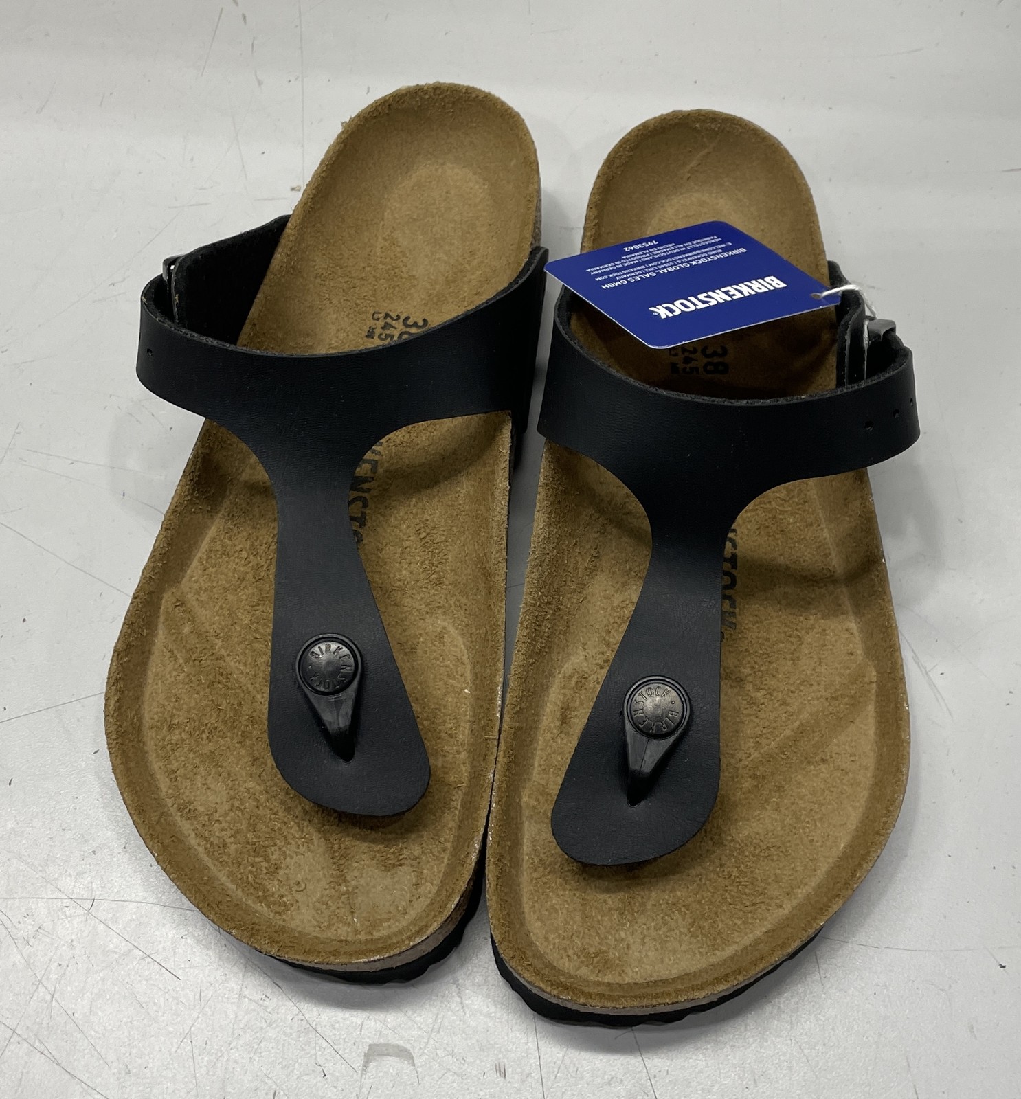 Birkenstock Women's Gizeh BS Sandals Slip-On Thong Comfort Buckle Black Size 7