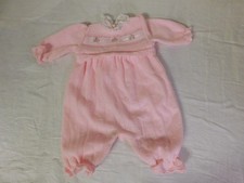 Vintage Pink Knit Romper Jumper 6-9 months