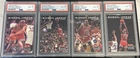 SkyBox 1992 USA Basketball Michael Jordan PSA 8 Graded Lot 4 Cards #37-45