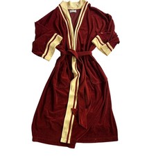 Vintage Christian Dior Robe Mens Burgundy Old Money Velour Robe Unisex One Size