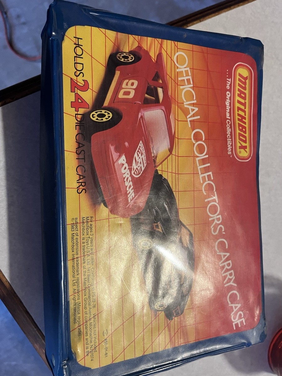Matchbox 1:64 Vinyl Carry Case Blue Yellow Holds 24 Diecast Cars