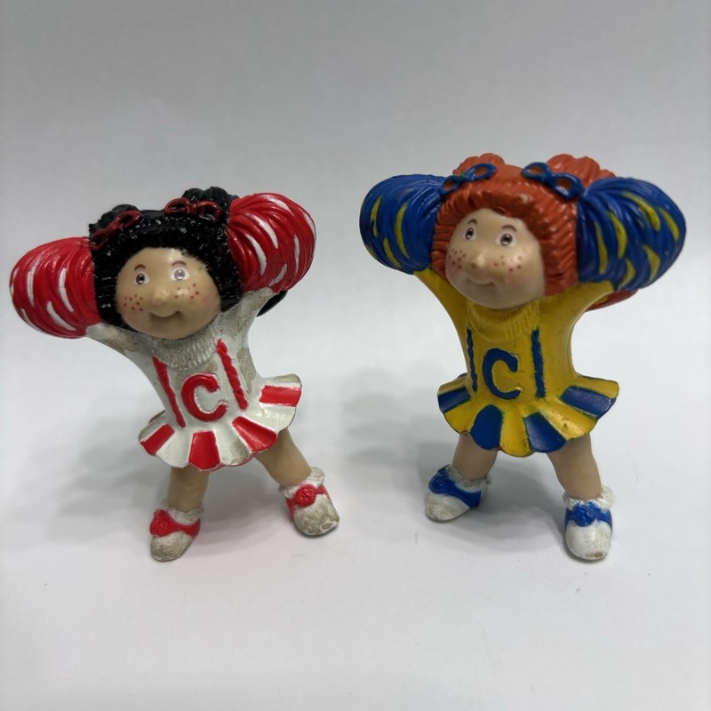 Vintage 1980s Cabbage Patch Kids Cheerleader Mini Figures