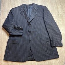 CANALI 48R Sport Coat Blazer Jacket Italy Slim Fit Blue Striped Wedding Formal