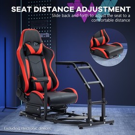 Supllueer Racing Simulator Cockpit With Seat Fits Thrustmaster T300 Logitech G29