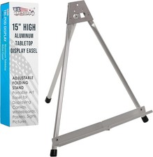 15" High Aluminum Tabletop Display Easel Painting Adjustable Folding Stand
