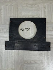 Authentic Ingraham Mantle Click Wood Back Cover + Screws Antique Door Case